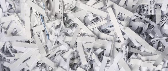 Cross Cut Shredded Paper