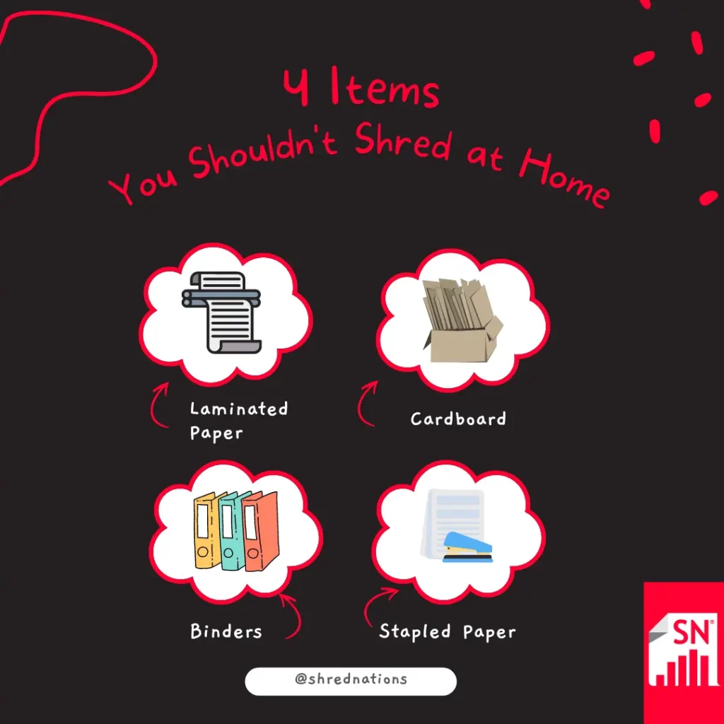 can you shred laminated paper at home and other items you shouldn't use a home shredder for 