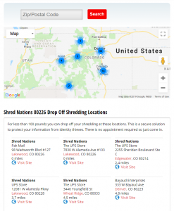 Find Nearby Shredding Locations