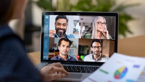 remote team working from home