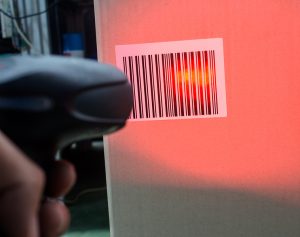 Shred Nations providers Barcode traffic on box full of paper