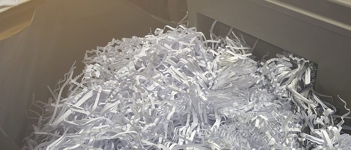 Close Up Of Paper From The Shredder