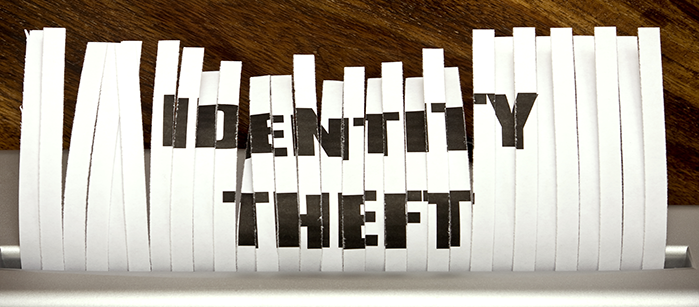 Identity theft on shredded paper