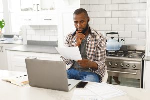 remote working from home with technology.