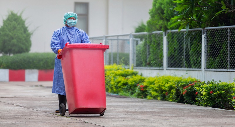 Red Bin on Wheels