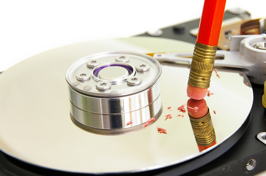 destroy data on a hard drive with degaussing