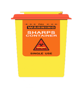 Medical sharps disposal container