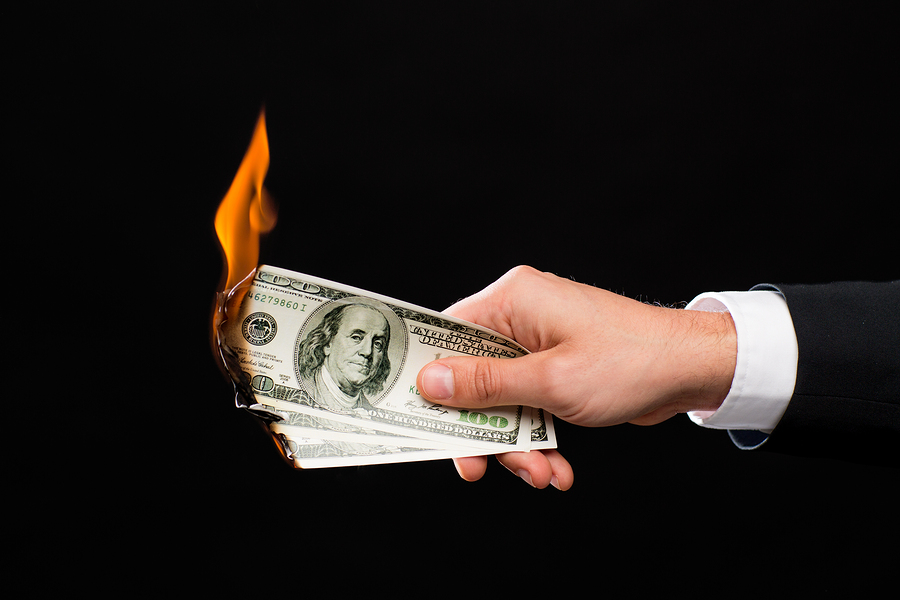 Fires and burning money