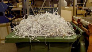 Off site shredding facilities produce a large amount of paper shreds